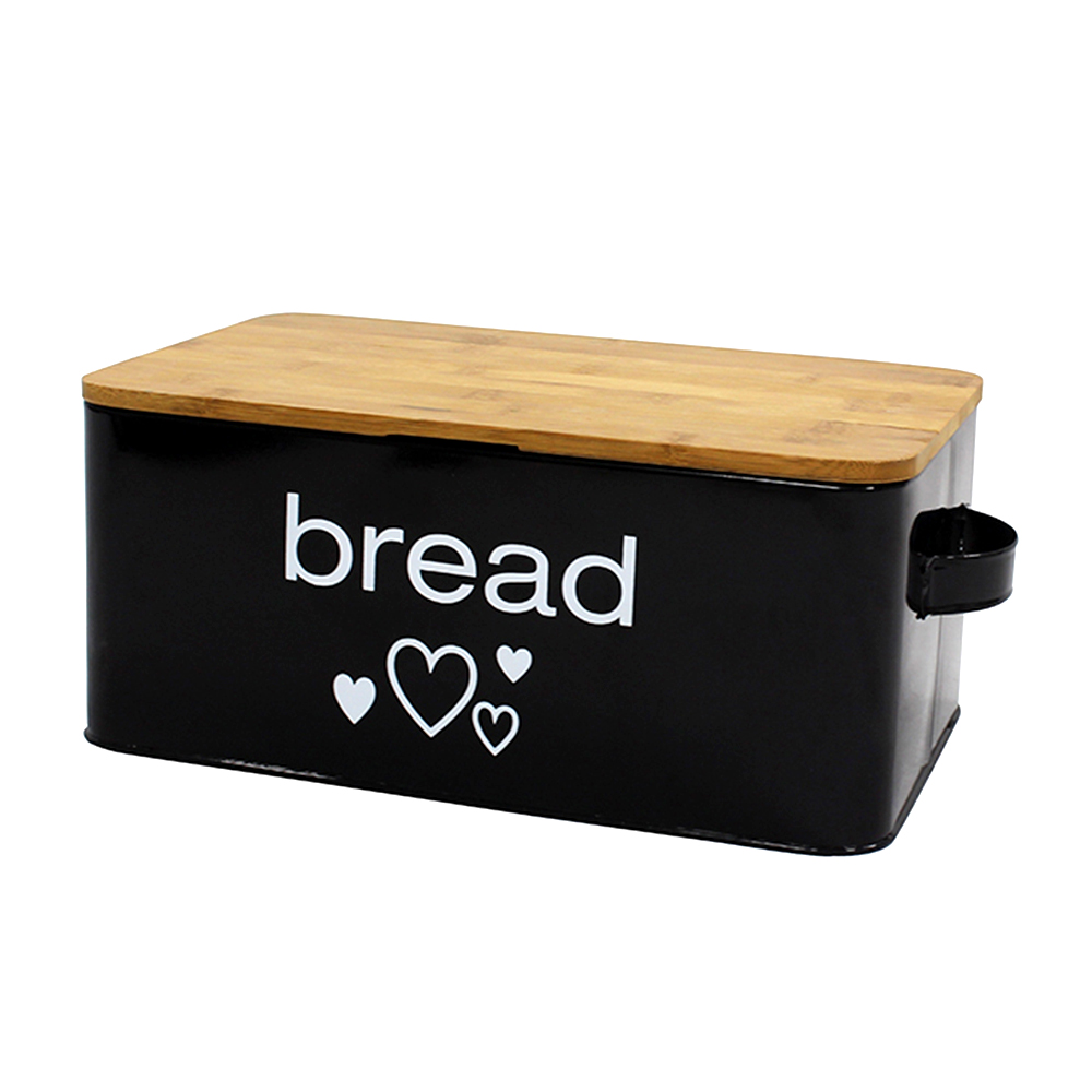 Extra Large Space Saving Vertical Bread Box with Eco Bamboo Cutting Board L...